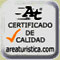 Certificado de Calidad de Turismo - Otorgado por: www.areaturistica.com
